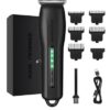 Cordless Beard Trimmer for Men.Rechargeable Mens Hair Clippers. Professional Electric Barber Clippers. Zero Gapped Beard Trimmer Kit with 5 Guide Combs for Home Use