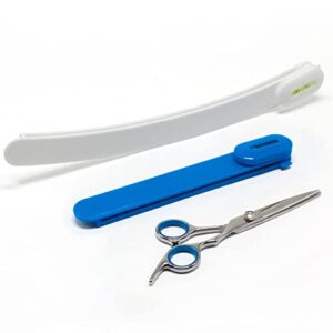 Hair Cutting Scissors. Hair Cutting Kit Women. DIY Home Hair Cutting Tools for Bangs Cutter. Layers. and Split Ends. Scissors for Cutting Baby Hair(Set of 3) Color Blue