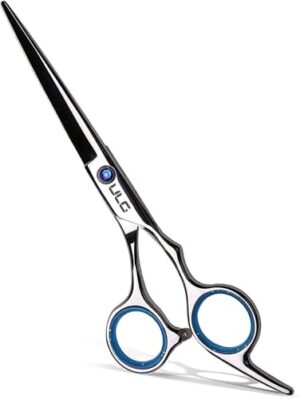Hair Cutting Scissors. ULG Professional Hair Scissors 6.5 inch Right-Hand Razor Edge Barber Shears Salon Hair Cutting Shears Made of Japanese Stainless Steel. Hand Sharpened Blue