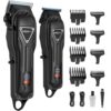 Hair Clippers for Men Professional. Cordless Clipper and Trimmer Set. Clippers for Hair Cutting Kit with Long Battery Life. Electric Hair Trimmer for Family Barber Kids Use (Black)