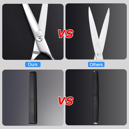 Hair Cutting Scissors. 6.5 Stainless Steel Barber Haircut Shears for Men/Woman. Professional Trimming Scissors Kit for Salon and Home Use. Sharp Edge for Precise Cutting