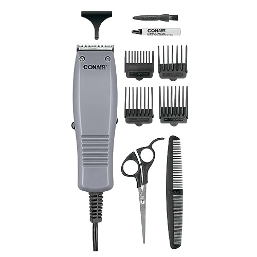 ConairMAN Simple Cut. Hair Clippers for Men. 10-piece Home Hair Cutting Kit