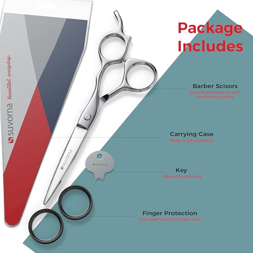 418Tliv3HLL.jpg Shears for Hair Cutting - Barber Scissors for Hair Cutting - Extremely Sharp Hair Cutting Scissors to Cut Hair - Made with 6.5 Stainless Steel with Key - Hair Shears for Women. Men and Adults