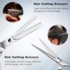 Sirabe 9 PCS Hair Cutting Scissors Thinning Shears Kit. Professional Haircut Scissors Set. Barber Hairdressing Texturizing Shears Tools for Salon Home Men Women Kids Adults Pet