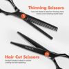 TASALON Hair Cutting Scissors Kit- All-in-1 Set of Hair Cutting Scissors - Professional Hair Shears. Thinning Scissor. Hair Comb. Neck Duster in Leather Bag -Haircut Scissor Kit
