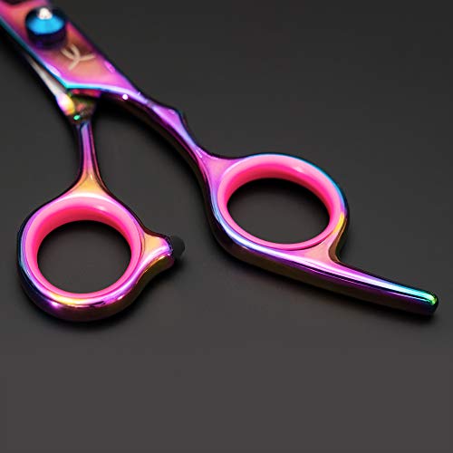 FARRAY 6.5 Professional Hair Cutting Scissors - Japanese Stainless Steel Barber Shears for Salon. Home. All Ages - Ergonomic Handle & Sharp Blades (Aurora color)