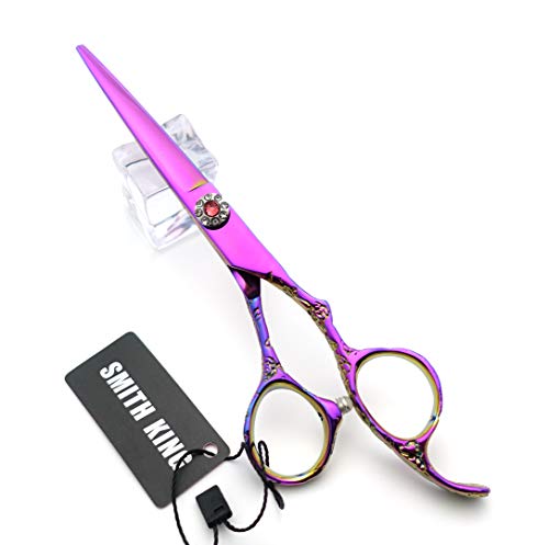 Professional Hair Cutting Scissors Set with Razor Comb Case.Hair cutting shears Hair Thinning shears with rose handle (6.0 inches)