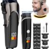 Clippers and Trimmers Set. Cordless Hair Clippers for Men. Women and Children. Professional Barber Clippers Set. for Hair. Beard. Hair Art. Convenient at Home Haircutting.Barber Set Pro