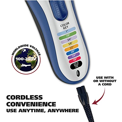 Wahl Color Pro Cordless Rechargeable Hair Clipper & Trimmer – Easy Color-Coded Guide Combs - for Men. Women. & Children – Model 9649P