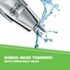 Wahl Groomsman Rechargeable Beard Trimmer kit for Mustaches. Nose Hair. and Light Detailing and Grooming with Bonus Wet/Dry Battery Nose Trimmer – Model 5622v