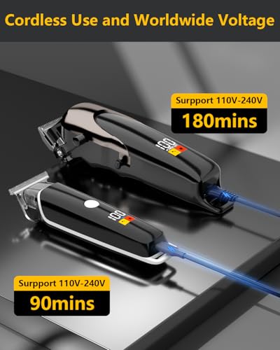Clippers and Trimmers Set. Cordless Hair Clippers for Men. Women and Children. Professional Barber Clippers Set. for Hair. Beard. Hair Art. Convenient at Home Haircutting.Barber Set Pro