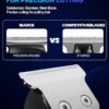 Cordless Beard Trimmer for Men.Rechargeable Mens Hair Clippers. Professional Electric Barber Clippers. Zero Gapped Beard Trimmer Kit with 5 Guide Combs for Home Use
