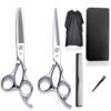 Hair Cutting Scissors and Thinning Scissors Kit.6.5 inch Professional Salon Haircut Scissors Kit.Barber Hairdressing Shears Set.Hair Cutting Shears Texturizing Shears (Silver) (Silver)