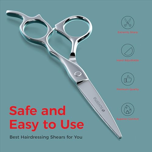 41QQMdJQBqL.jpg Shears for Hair Cutting - Barber Scissors for Hair Cutting - Extremely Sharp Hair Cutting Scissors to Cut Hair - Made with 6.5 Stainless Steel with Key - Hair Shears for Women. Men and Adults