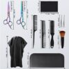 Hair Cutting Scissors Kits.11Pcs Professional Haircut Scissors Kit with Comb.Clips.Cape.New Craftsmanship Stainless Steel Hairdressing Thinning Shears Set for Barber.Salon.Home.Men.Women