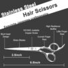 Hair Cutting Scissors and Thinning Scissors Kit.6.5 inch Professional Salon Haircut Scissors Kit.Barber Hairdressing Shears Set.Hair Cutting Shears Texturizing Shears (Silver) (Silver)