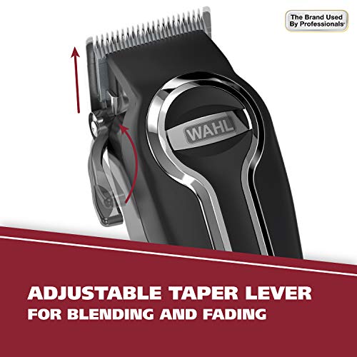 Wahl USA Elite Pro High-Performance Corded Home Haircut & Grooming Kit for Men – Electric Hair Clipper – Model 79602M