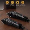 Hair Clippers for Men Professional. Cordless Clipper and Trimmer Set. Clippers for Hair Cutting Kit with Long Battery Life. Electric Hair Trimmer for Family Barber Kids Use (Black)