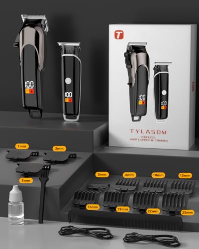 Clippers and Trimmers Set. Cordless Hair Clippers for Men. Women and Children. Professional Barber Clippers Set. for Hair. Beard. Hair Art. Convenient at Home Haircutting.Barber Set Pro