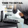 SUPRENT Hair Clippers for Men Professional. USB-C Rechargeable Cordless Clippers for Hair Cutting. Mens Hair Clippers and Trimmer Kit for Barber with LED Display for Barbers & Home Use