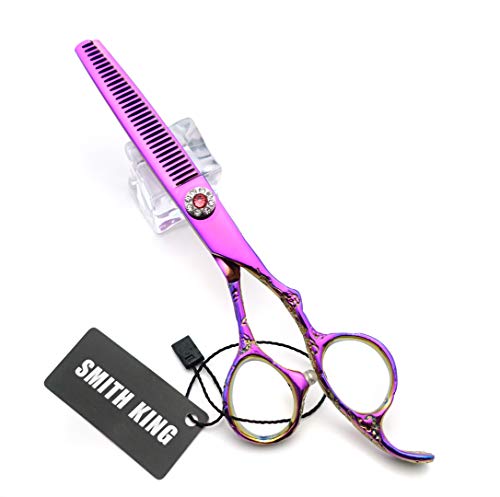 Professional Hair Cutting Scissors Set with Razor Comb Case.Hair cutting shears Hair Thinning shears with rose handle (6.0 inches)