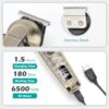 VGR 095 Beard Trimmer for Men. 7 in 1 Waterproof Cordless Hair Clippers and Trimmers Set. Electric Razor Shavers T-Blade Hair Trimmer Grooming Kit for Nose Body Ear Face Mustache. V-103