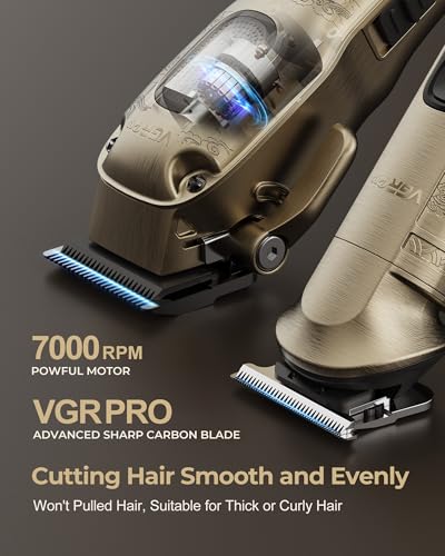 Hair Clippers for Men Professional. Cordless Hair Clippers for Hair Cutting. Mens Clippers and Trimmers Set. Electric Hair Trimmer for Men with Package Box
