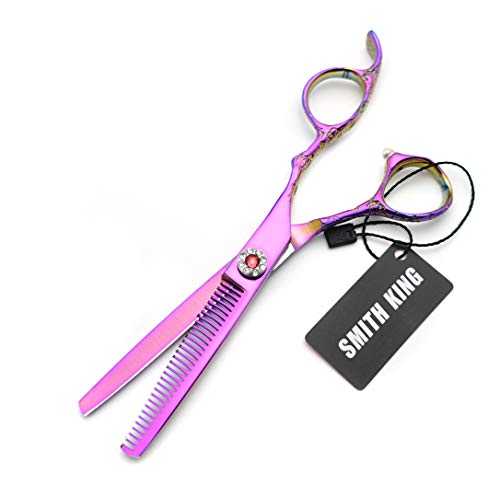 Professional Hair Cutting Scissors Set with Razor Comb Case.Hair cutting shears Hair Thinning shears with rose handle (6.0 inches)
