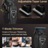Hair Clippers for Men Professional. Cordless Clipper and Trimmer Set. Clippers for Hair Cutting Kit with Long Battery Life. Electric Hair Trimmer for Family Barber Kids Use (Black)