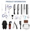 Hair Cutting Scissors Kit.27PCS Professional Stainless-Steel Sharp Barber Professional Hairdressing Shears Set with 6.5 Inch Cutting Scissors.Thinning Shears for Man Woman Adults Kids Home Salon