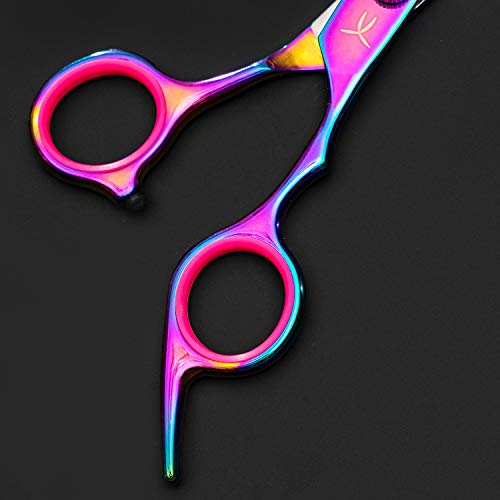 FARRAY 6.5 Professional Hair Cutting Scissors - Japanese Stainless Steel Barber Shears for Salon. Home. All Ages - Ergonomic Handle & Sharp Blades (Aurora color)