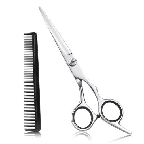 Hair Cutting Scissors. 6.5 Stainless Steel Barber Haircut Shears for Men/Woman. Professional Trimming Scissors Kit for Salon and Home Use. Sharp Edge for Precise Cutting