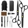 12 PCS Hair Cutting Scissors Kits. Hairdressing Scissors Set.Professional Haircut Scissors Kit with Cutting Scissors.Thinning Shears for Man Woman Adults Kids Home Salon