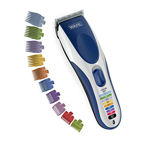 Wahl Color Pro Cordless Rechargeable Hair Clipper & Trimmer – Easy Color-Coded Guide Combs - for Men. Women. & Children – Model 9649P