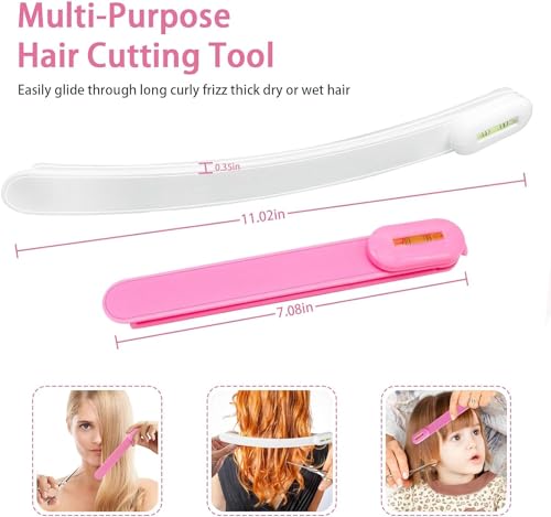 Professional Hair Cutting Kit for Women Gifts. Easy-to-Use Split Ends Hair Trimmer. DIY Home Hair Cutting Tools for Bangs. Layers. Bobs. Practical Hair Cutting Clip. Pink