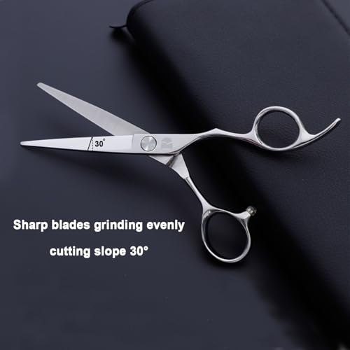 41uMqkA1kBL.jpg Hair Cutting Scissors and Thinning Scissors Kit.6.5 inch Professional Salon Haircut Scissors Kit.Barber Hairdressing Shears Set.Hair Cutting Shears Texturizing Shears (Silver) (Silver)