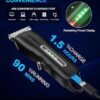 Cordless Beard Trimmer for Men.Rechargeable Mens Hair Clippers. Professional Electric Barber Clippers. Zero Gapped Beard Trimmer Kit with 5 Guide Combs for Home Use