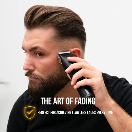 Novah® Professional Hair Clippers for Men. Professional Barber Clippers and Trimmer Set. Mens Cordless Hair Clipper for Barbers Haircut Kit Fade