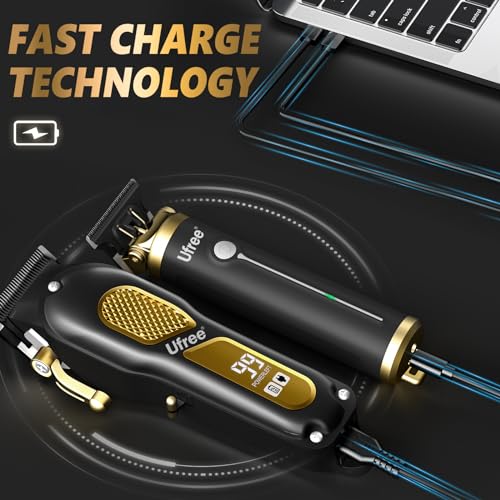 51-BUISYMDL.jpg Ufree Hair Clippers for Men. Professional Clippers and Trimmers Set. Cordless Clippers for Hair Cutting. Beard Trimmer. Barber Clippers. Rechargeable Electric Shaver. Gifts for Men