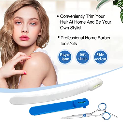 Hair Cutting Scissors. Hair Cutting Kit Women. DIY Home Hair Cutting Tools for Bangs Cutter. Layers. and Split Ends. Scissors for Cutting Baby Hair(Set of 3) Color Blue
