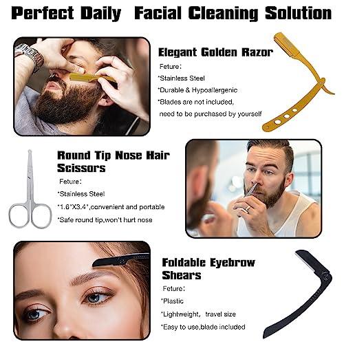 Professional Hair Cutting Scissors Set - Stainless Steel Barber Scissors & Thinning Shears. Black Salon & Home Hairdressing Tools