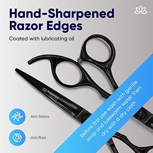 Equinox Razor Edge Series Professional Hair Scissors - 6.5� Premium Japanese Stainless Steel Hair Cutting Scissors. Hair Shears. Hair Razors for Hair Cutting. Barber Accessories & Hair Salon Supplies