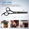 Sirabe 10 PCS Hair Cutting Scissors Set. Professional Haircut Scissors Kit with Cutting Scissors. Thinning Shears. Comb. Cape. Clips. Black Hairdressing Texturizing Shears Set for Barber. Salon. Home