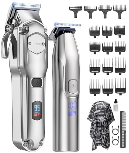 Jack & Rose Clippers and Trimmers Set. Cordless Hair Clippers for Men. Barber Clippers Set