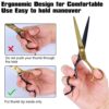 Professional Hair Cutting Scissors Set - Stainless Steel Barber Scissors & Thinning Shears. Black Salon & Home Hairdressing Tools