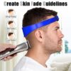 Neckline Shaving Template and Adjustable Hair Trimming Guide.DIY Self Haircutting System. Shaving and Keeping a Clean and Straight Neck Hairline.Easy Use Tool Soft Portable(Blue)