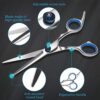 Haircut Scissors Kit. 11 Pcs Professional Set - Haircut. Thinning Scissors. Neck Duster Brush. Comb. Barber Cape. Hair Clips. Hairdressing Shears for Barber and Home