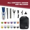 Wahl Color Pro Cordless Rechargeable Hair Clipper & Trimmer – Easy Color-Coded Guide Combs - for Men. Women. & Children – Model 9649P