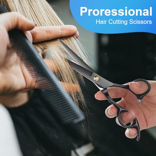 51JlGRm9dL.jpg Hair Cutting Scissors Kit. Professional Barber Shears Set with Hair Scissors Thinning Shears. Tijeras para Cortar Cabello Haircutting Sheers Hair Cut Blending Salon Scissor for Men Women Pet