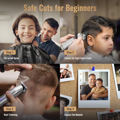 Jack & Rose Clippers and Trimmers Set. Cordless Hair Clippers for Men. Barber Clippers Set